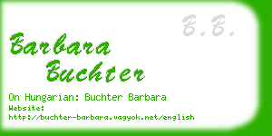 barbara buchter business card